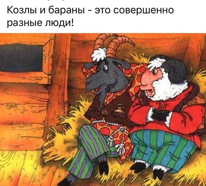 Козлы и бараны это совершенно разные люди