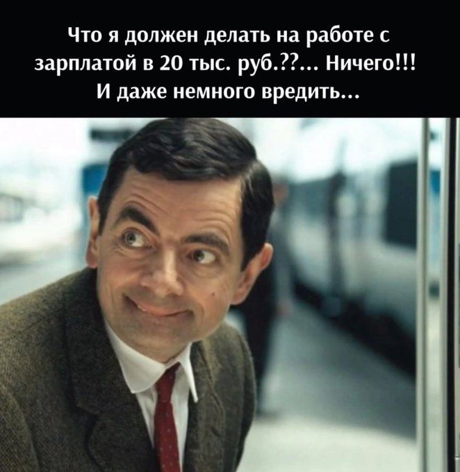 Что я должен делать на работе с зарплатой в 20 тыр руб Ничего и даже НЕМНОГО ВРЕДИТЬ