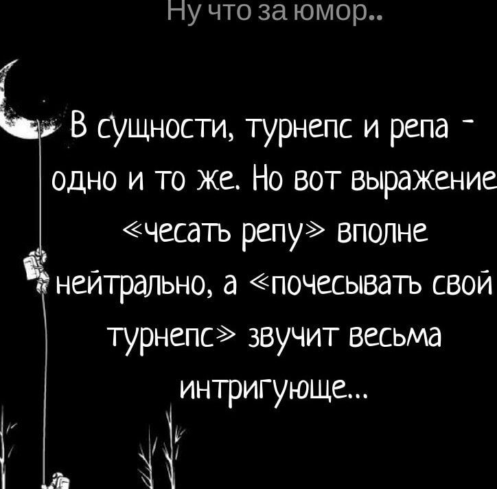 ту что за юмор Еч у В сущности турнепс и репа одно и то же Но вот выражение чесать репу вполне іЭнайтралы ю а почесывать свой турнепс звучит весьма интригующе ОМ