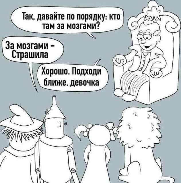 Так давайте по порядку кто там за мозгами За мозгами Страшила Хорошо Подходи ближе девочка