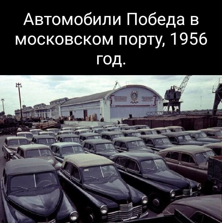 Автомобили Победа в московском порту 1956 год