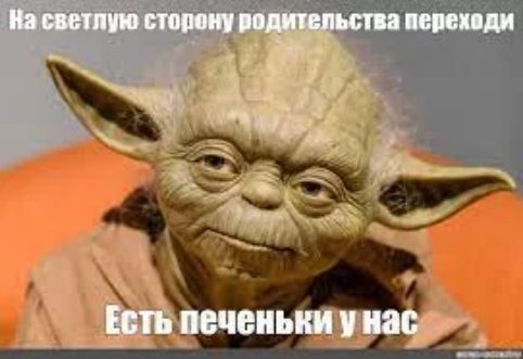 На светлую сторону родительства переходи
Есть печеньки у нас