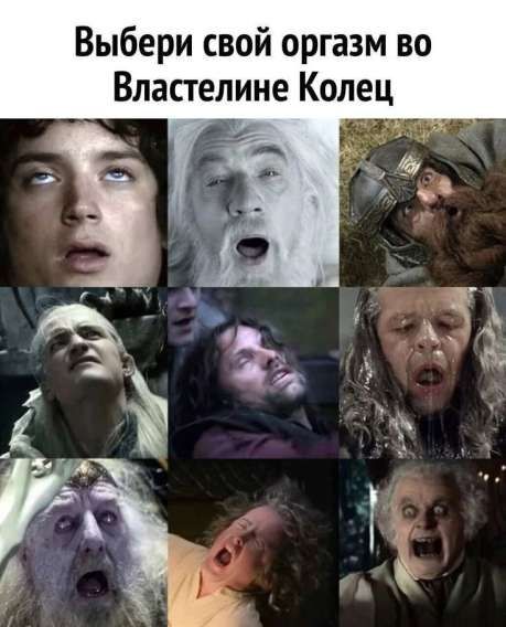 Выбери свой оргазм во Властелине Колец