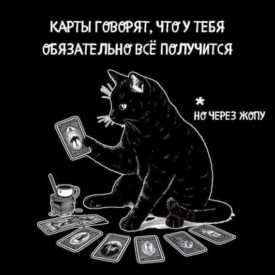 КАРТЫ ГОВОРЯТ, ЧТО У ТЕБЯ ОБЯЗАТЕЛЬНО ВСЁ ПОЛУЧИТСЯ
* НО ЧЕРЕЗ ЖОПУ