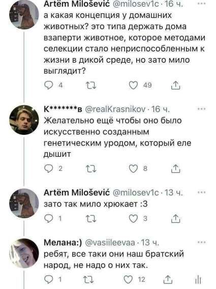 а какая концепция у домашних животных? это типа держать дома взятые животное, которое методами селекции стало непригодным к жизни в дикой среде, но зато мило выглядит?
Желательно ещё чтобы оно было искусственно созданным генетическим уродом, который еле дышит
зато так мило хрюкает :3
ребят, все таки они наш братский народ, не надо о них так.