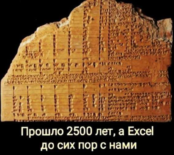 Прошло 2500 лет, а Excel до сих пор с нами