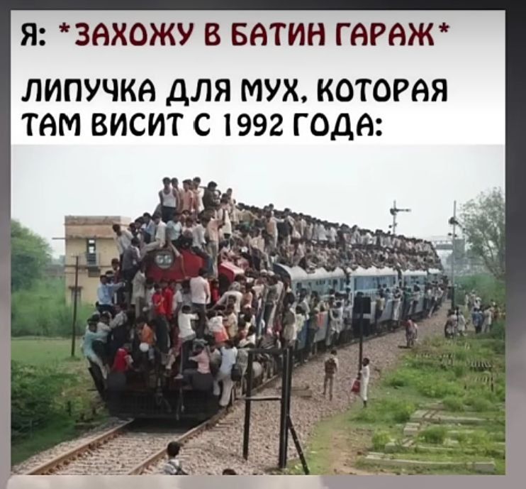 Я: *ЗАХОЖУ В БАТИН ГАРАЖ* ЛИПУЧКА ДЛЯ МУХ, КОТОРАЯ ТАМ ВИСИТ С 1992 ГОДА: