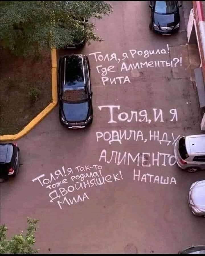 ТолЯ, я Родила! Где Алименты?! Рита
ТолЯ, и я родила, НДХ АЛИМЕНТО
ТолЯ! Я так-то тоже родила! Двойняшки! Мила
Наташа