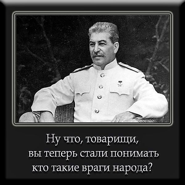 Ну что, товарищи, вы теперь стали понимать кто такие враги народа?