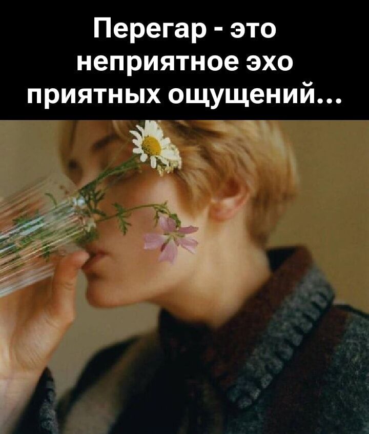 Перегар - это неприятное эхо приятных ощущений...
