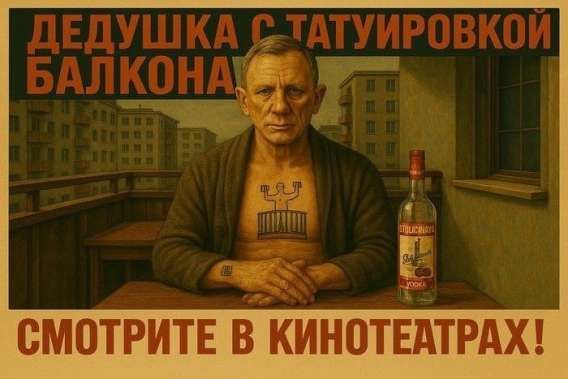 ДЕДУШКА С ТАТУИРОВКОЙ БАЛКОНА
СМОТРИТЕ В КИНОТЕАТРАХ!