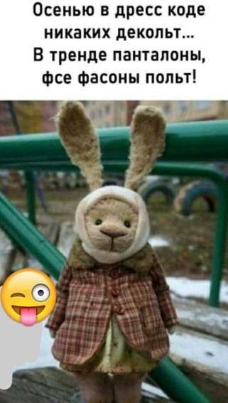 Осенью в дресс коде никаких декольт... В тренде панталоны, фсе фасоны полны!