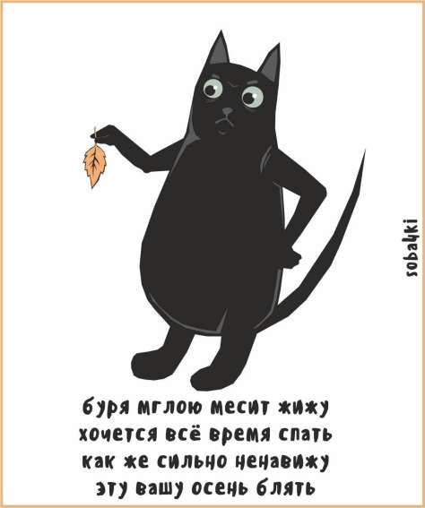 буря мглою месит жиж)

хочется всё еремя спать

как же сильно ненавиж)
ЭТ) вашу осень 6 лять

зоБайК!

