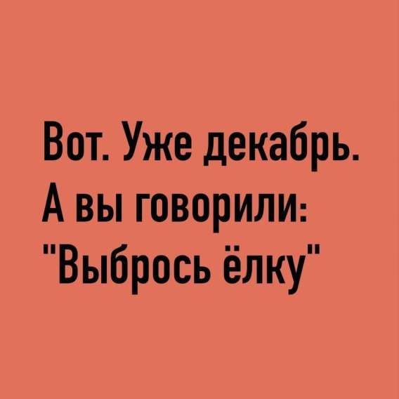 Вот. Уже декабрь. А вы говорили: 