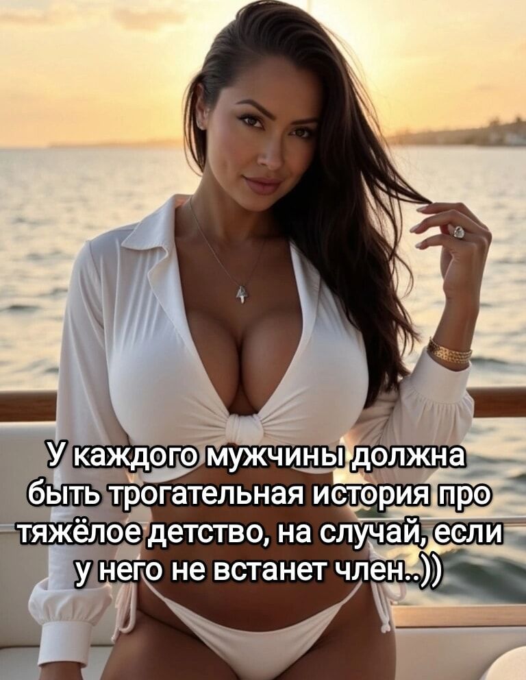 У каждого мужчины должна быть трогательная история про тяжелое детство, на случай, если у него не встанет член..))