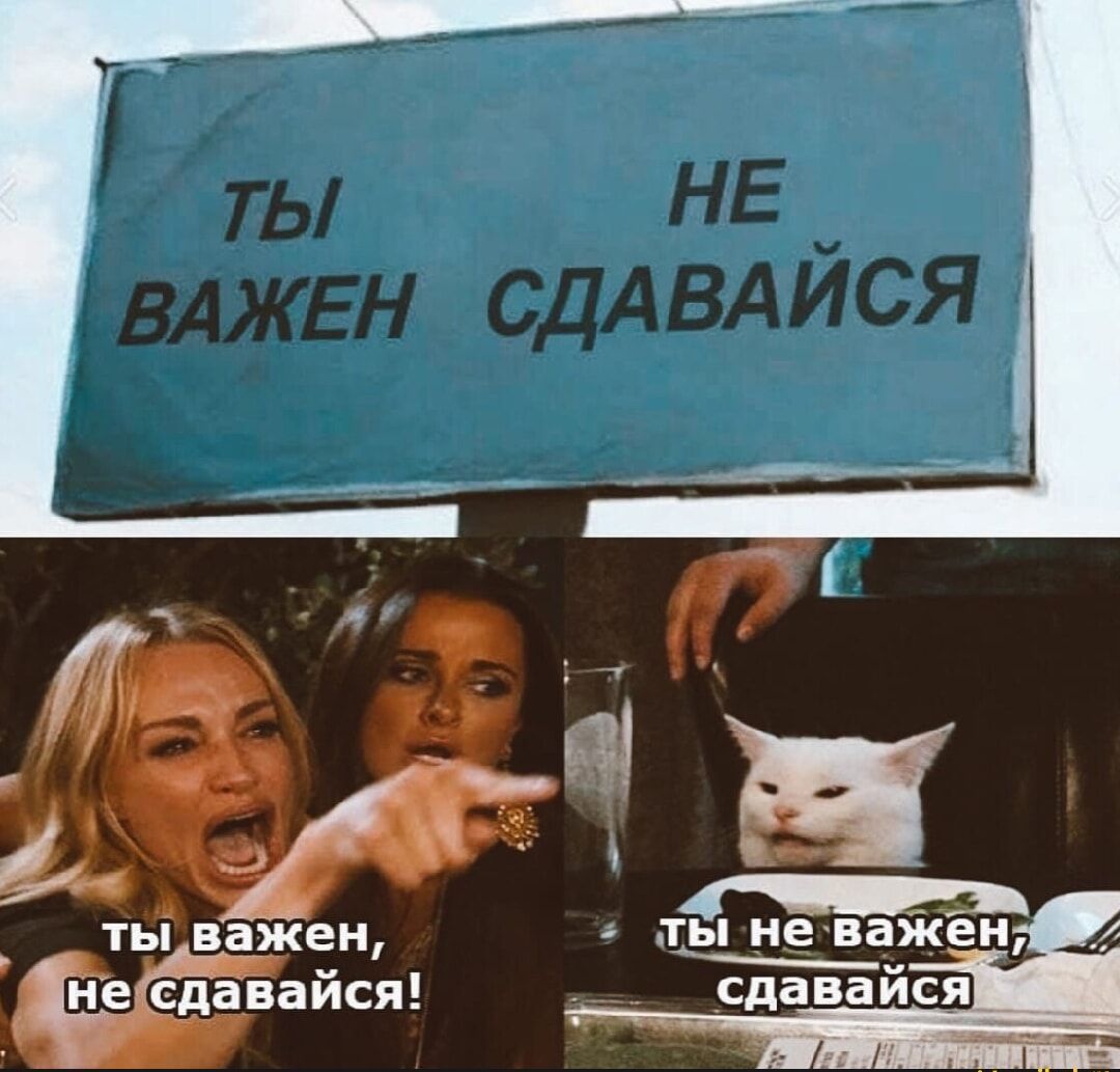 ТЫ НЕ ВАЖЕН СДАВАЙСЯ. ты важен, не сдавайся! ты не важен, сдавайся