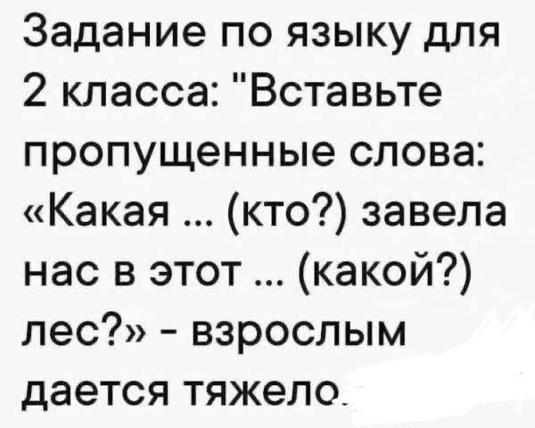Задание по языку для 2 класса: 