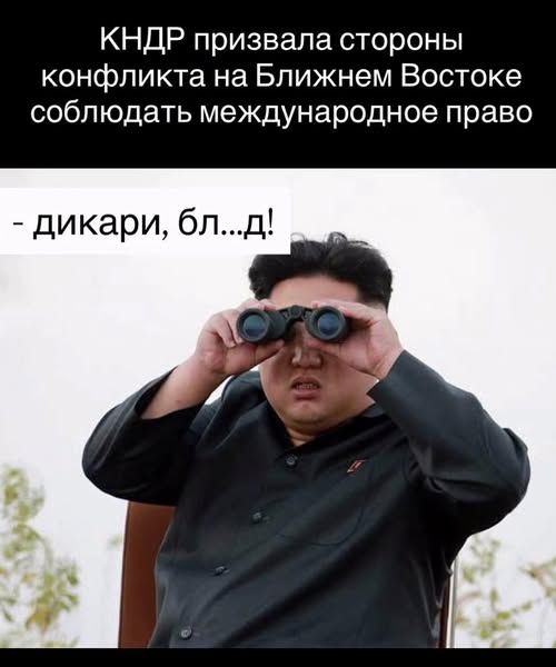 КНДР призвала стороны конфликта на Ближнем Востоке соблюдать международное право
- дикари, бл...д!