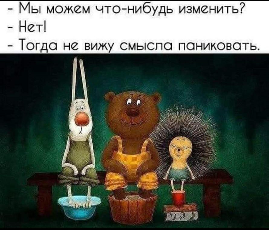 Мы можем чтонибудь изменить Нет Тогда не вижу смысла паниковать