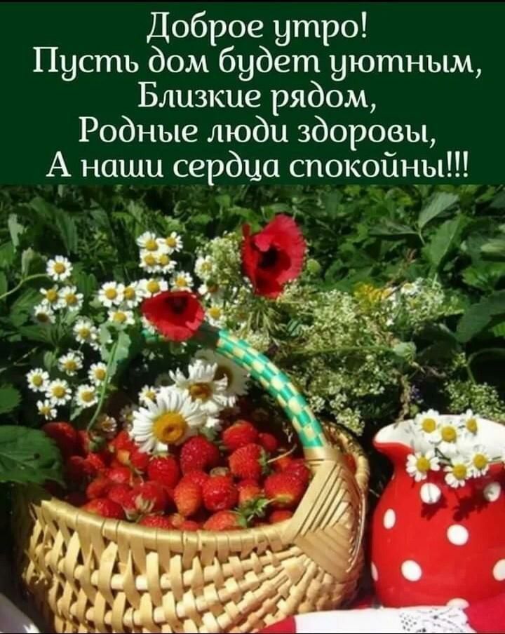 Доброе утро Пусть дом будет уютным Близкие рядом Родные люди здоровы А наши сердца спокойны