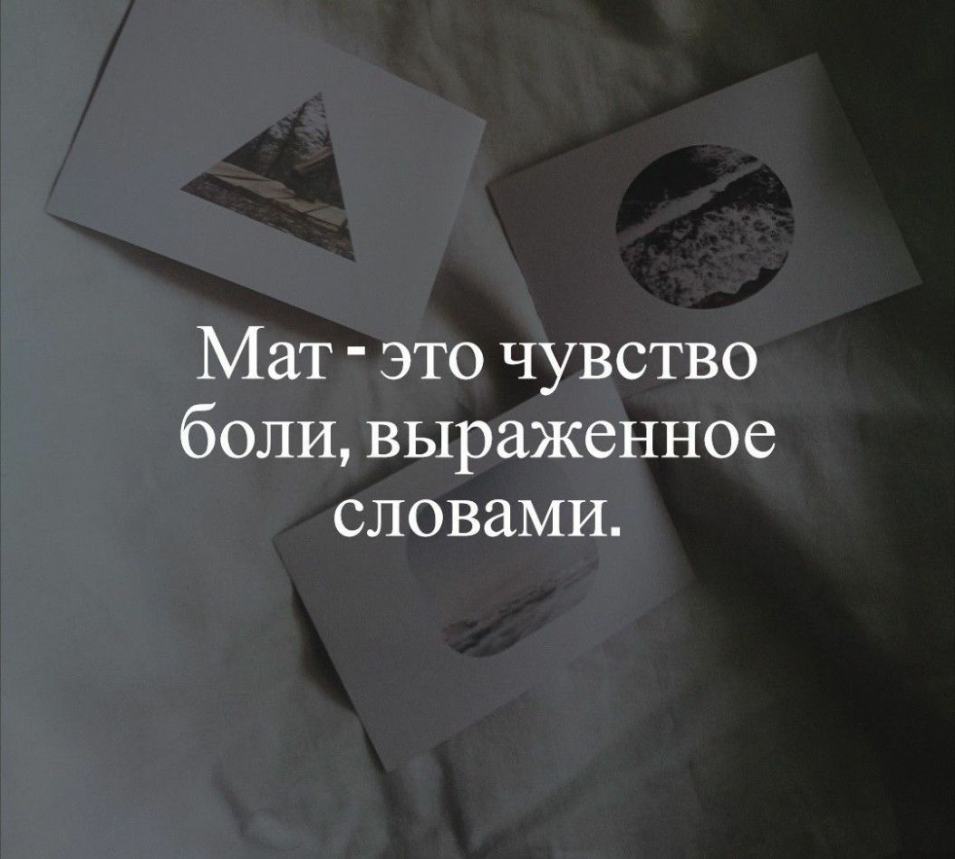 Мат это чувство боли выраженное словами