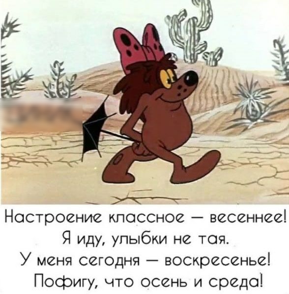 Ностроение кпоссное весеннее Я иду улыбки не тоя У меня сегодня воскресенье Пофигу что осень и средо