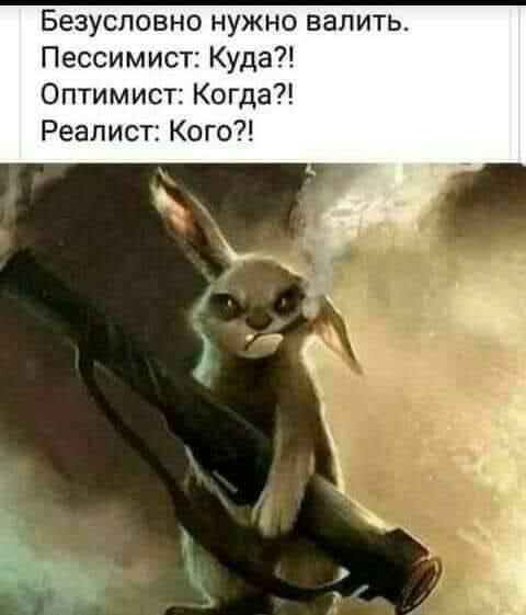 Безусловно нужно валить Пессимист Куда Оптимист Когда Реалист Кого