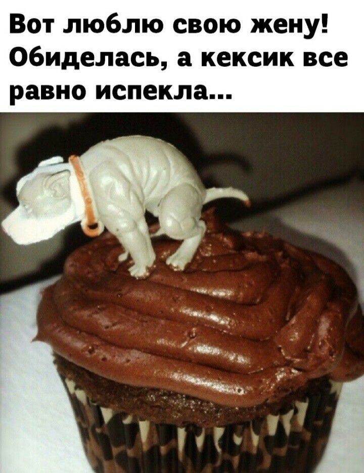 Вот люблю свою жену обиделась а кексик все равно испекла