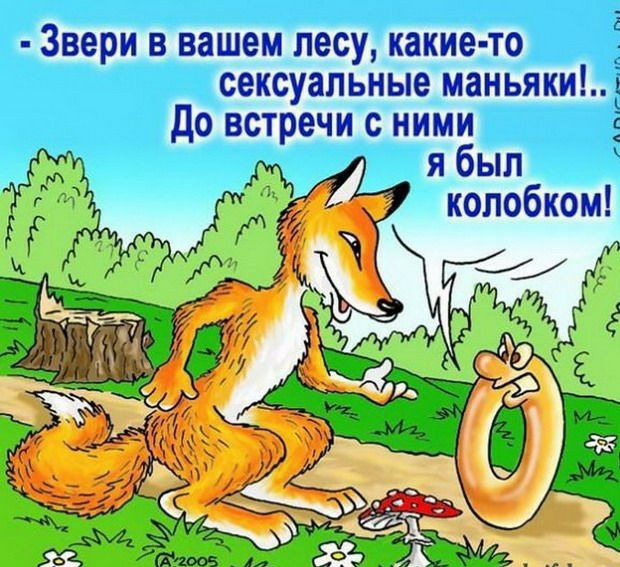 Звери в вашем лесу какие то сексуальные маньяки до встречи с ними я был колобком м