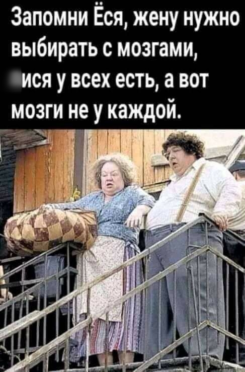 Запомни Ёся жену нужно выбирать с мозгами пися у всех есть а вот мозги не у каждой