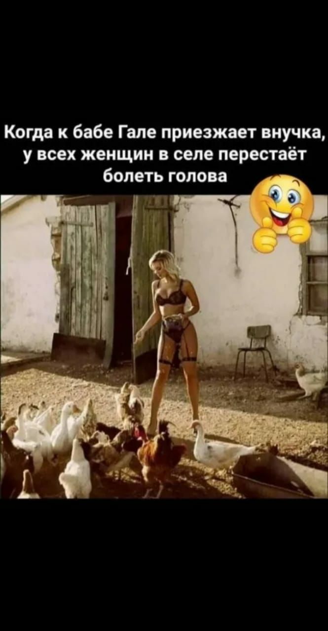 Когда к бабе Гале приезжает внучка у всех женщин в селе перестаёт болеть голова