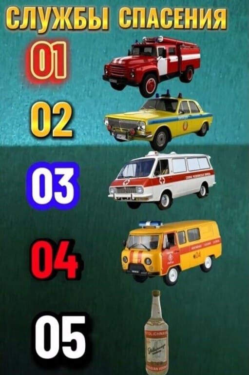 СЛУЖБЫ СПАСЕНИЯ 01 02 03 04 05
