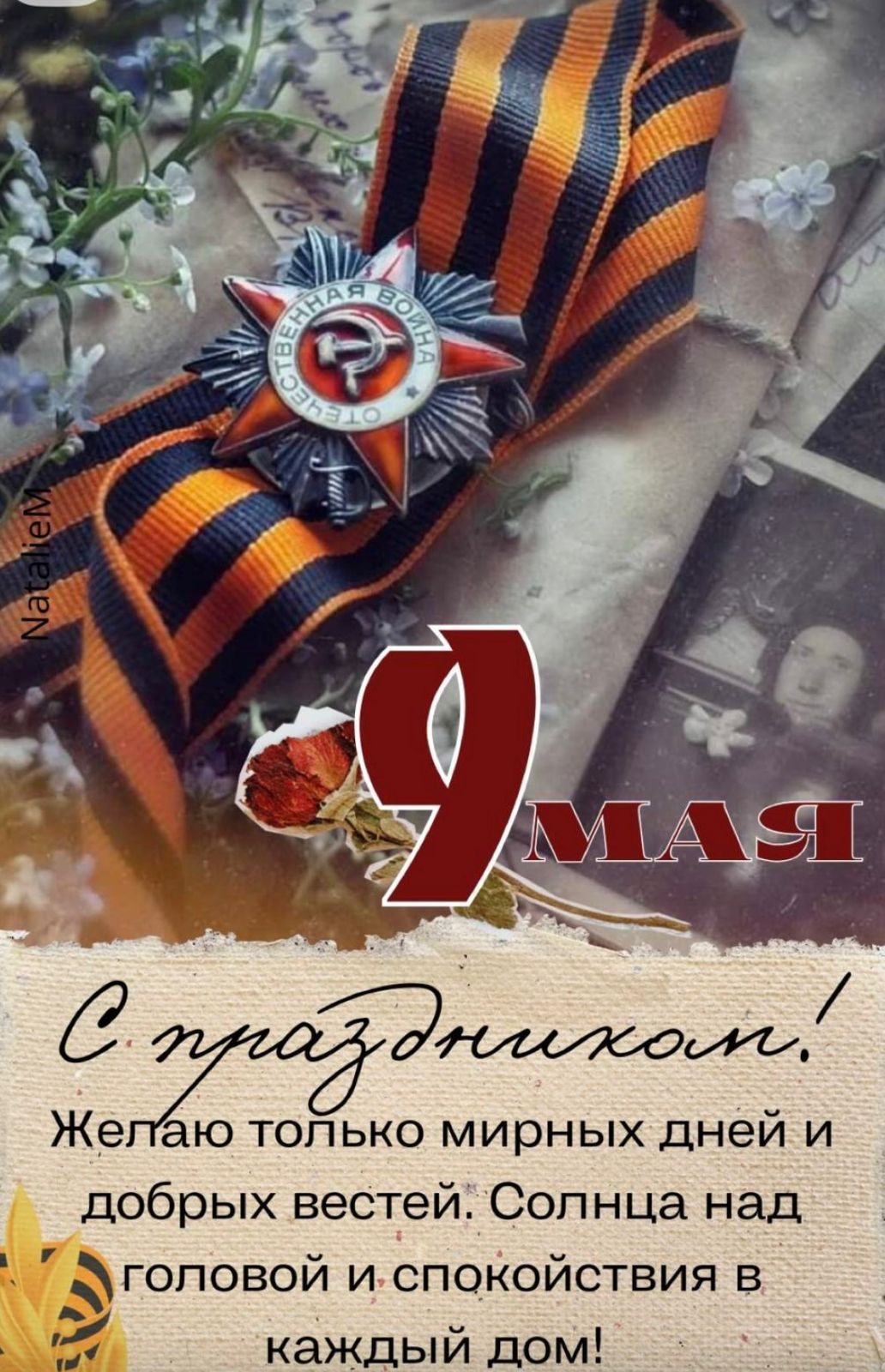 С праздником! Желаю только мирных дней и добрых вестей. Солнца над головой и спокойствия в каждый дом!