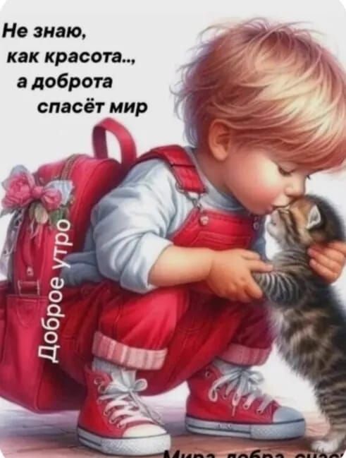 Не знаю, как красота..., а доброта спасёт мир
Доброе утро
Мира, добра, счастья!