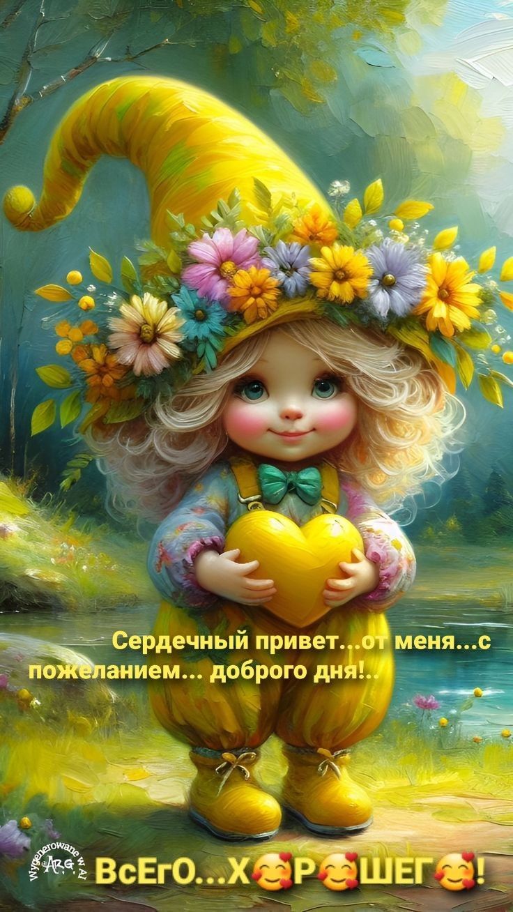 Сердечный привет...от меня...с пожеланием...доброго дня!.. Всего...Хорошего!
