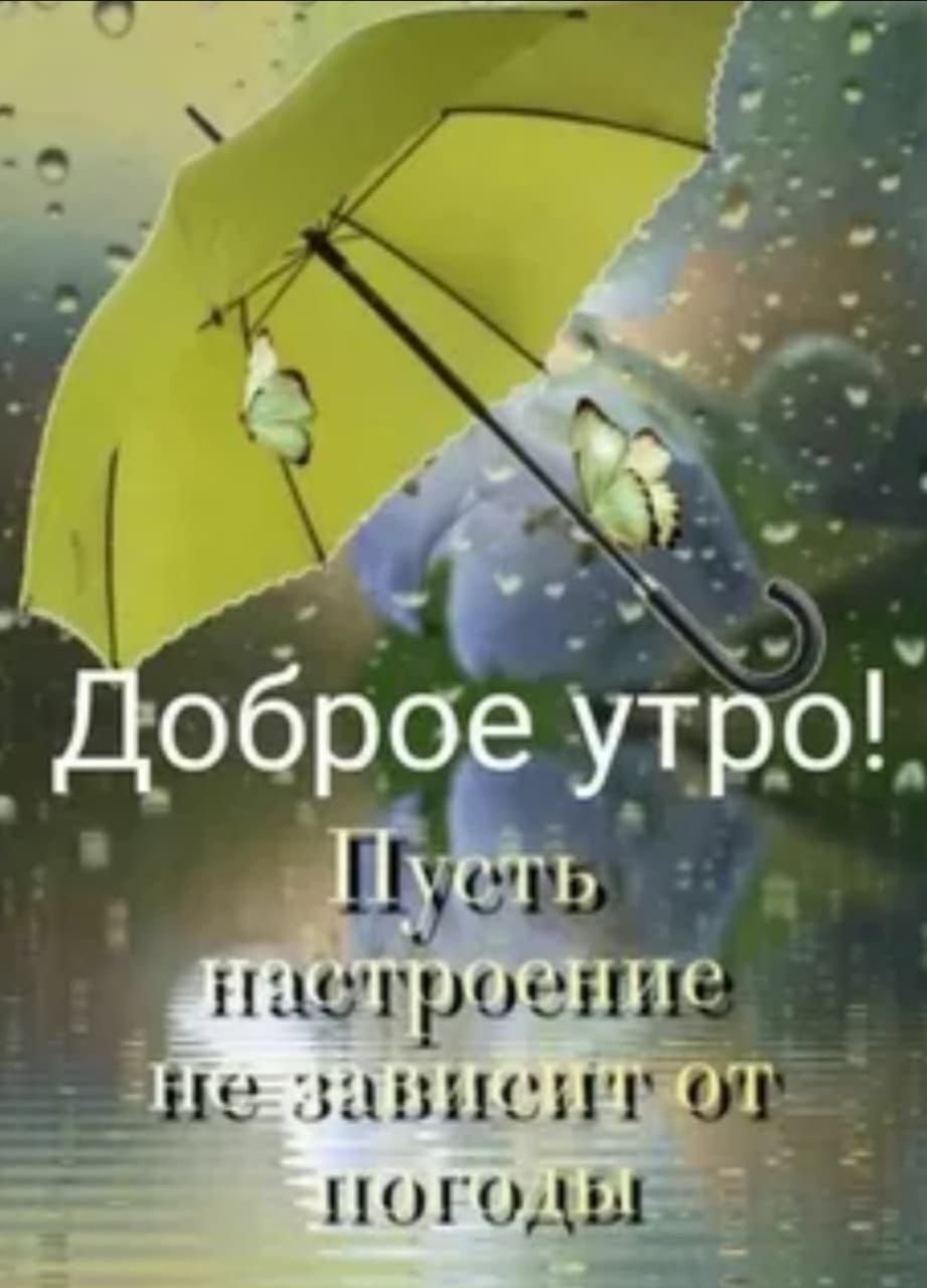 Доброе утро! Пусть настрой не зависит от погоды