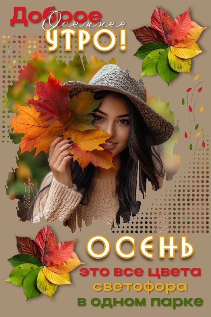 Доброе утро! Осень это все цвета светофора в одном парке