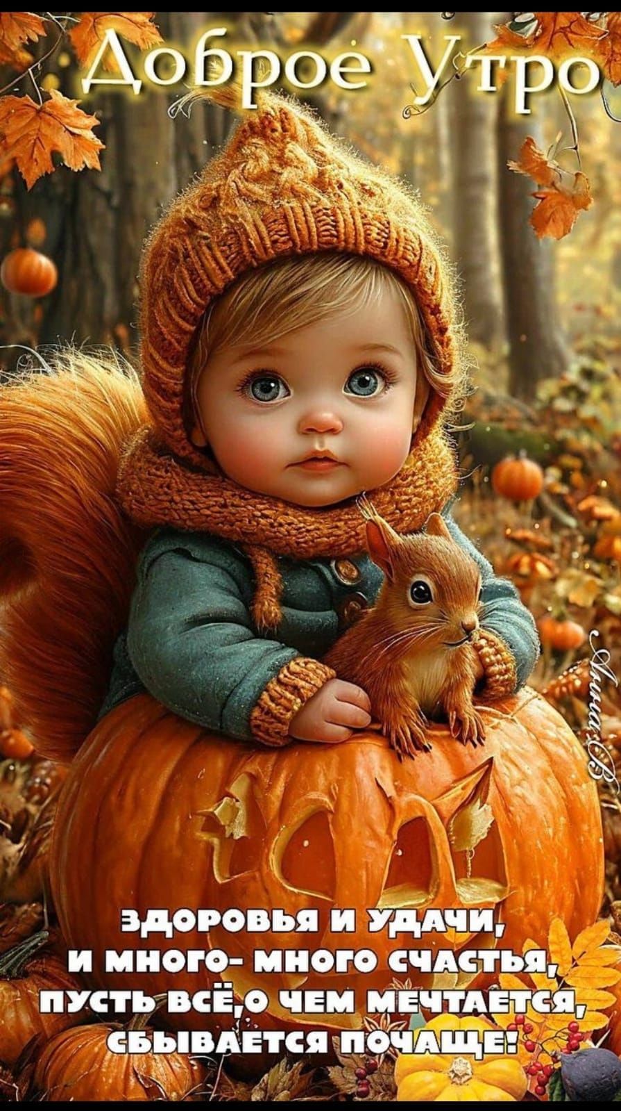 Доброе утро
Здоровья и удачи и много - много счастья, пусть всё, о чём мечтается, сбывается почаще!