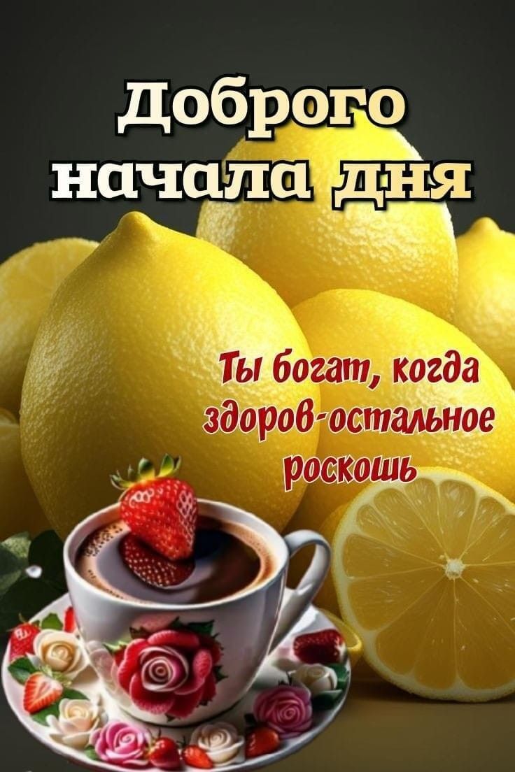Доброе утро дня
Ты богат, когда здоров-остальное роскошь
