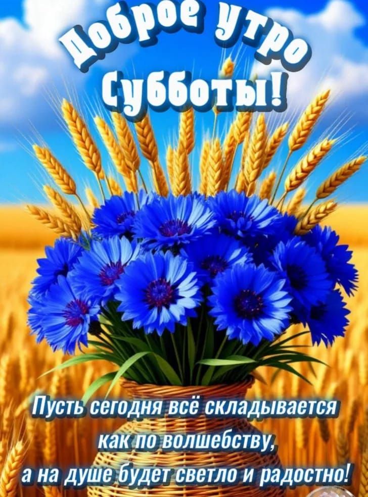Доброе утро субботы! Пусть сегодня всё складывается как по волшебству, а на душе будет светло и радостно!