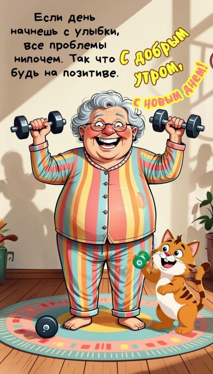 Если день начнешь с улыбки, все проблемы нипочем. Так что будь на позитиве. С добрым утром! С новым годом!