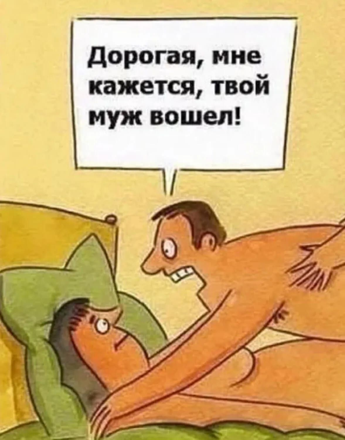 Дорогая, мне кажется, твой муж вошел!