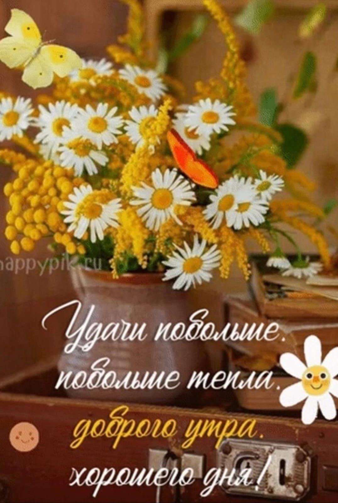 Удачи побольше, побольше тепла. доброго утра. хорошего дня.