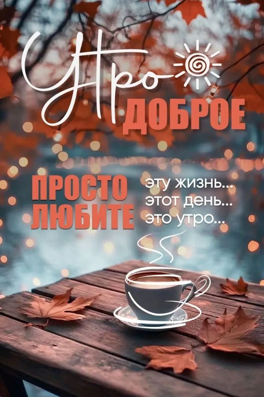 Доброе утро! Просто любите эту жизнь... этот день... это утро...