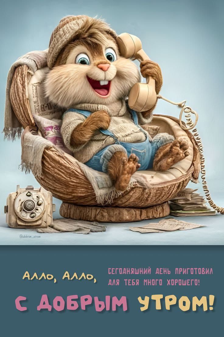 Алло, Алло, сегодня день приготовил для тебя много хорошего! С добрым утром!
