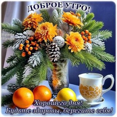 Доброе утро! Хорошего дня! Будьте здоровы, берегите себя!