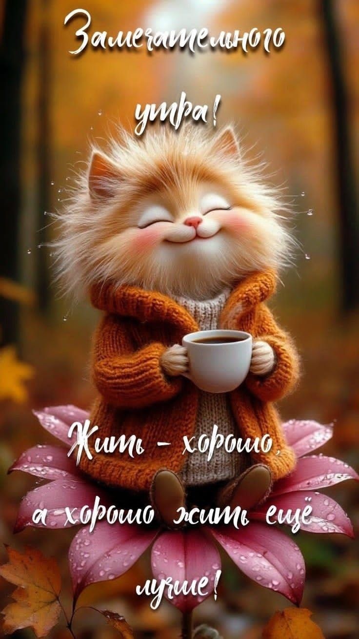 Замечательного утра! Жить - хорошо а хорошо жить еще лучше!