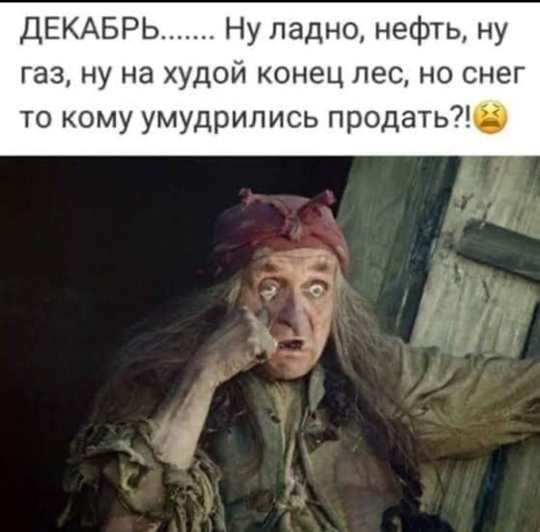 ДЕКАБРЬ....... Ну ладно, нефть, ну газ, ну на худой конец лес, но снег то кому умудрились продать?!😩