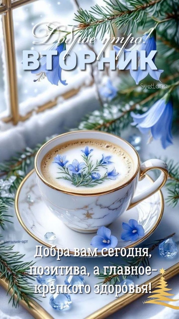 Доброе утро  ВТОРНИК\nДобра вам сегодня, позитива, а главное — крепкого здоровья!