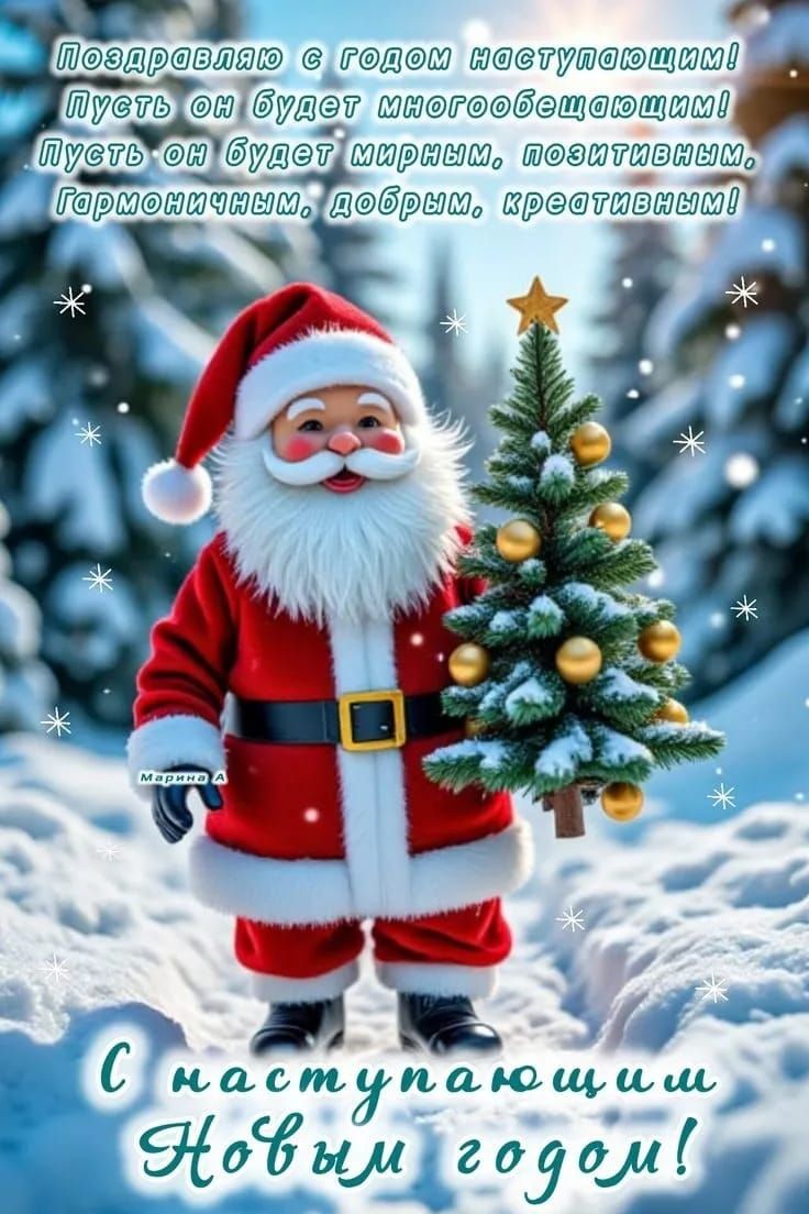 Поздравляю с годом наступающим! Пусть он будет мирным, позитивным, гармоничным, добрым, креативным! С наступающим Новым годом!